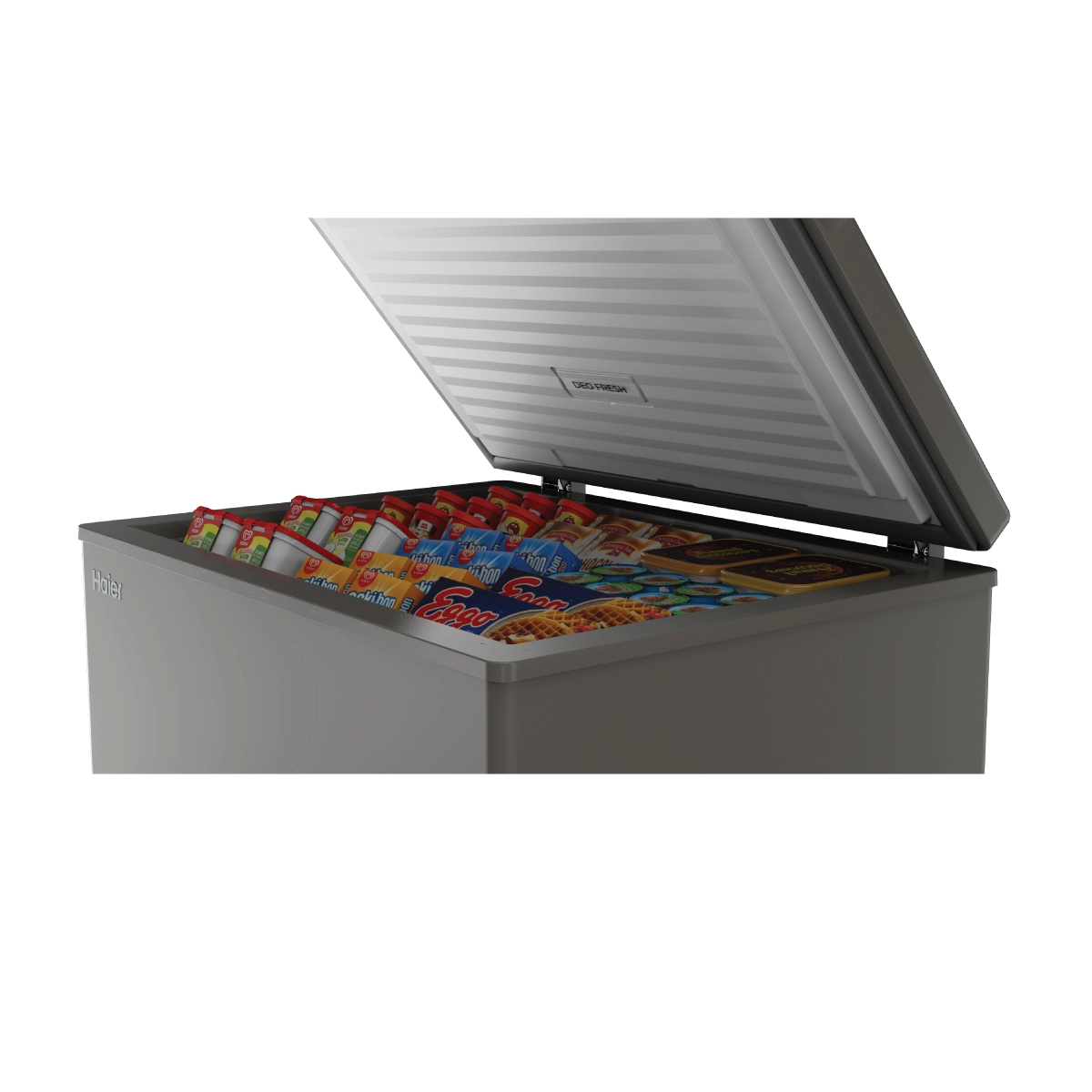 Haier 235 Ltr Single door- Embossed Titanium Grey colour Convertible Hard top Freezer